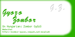 gyozo zombor business card